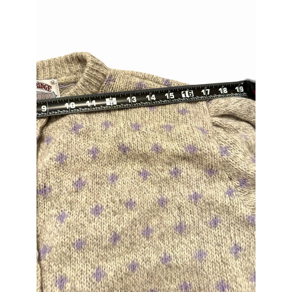VINTAGE Cambridge Dry Goods Cardigan Sweater Medium Metal Buttons 3492-10 - Picture 10 of 13
